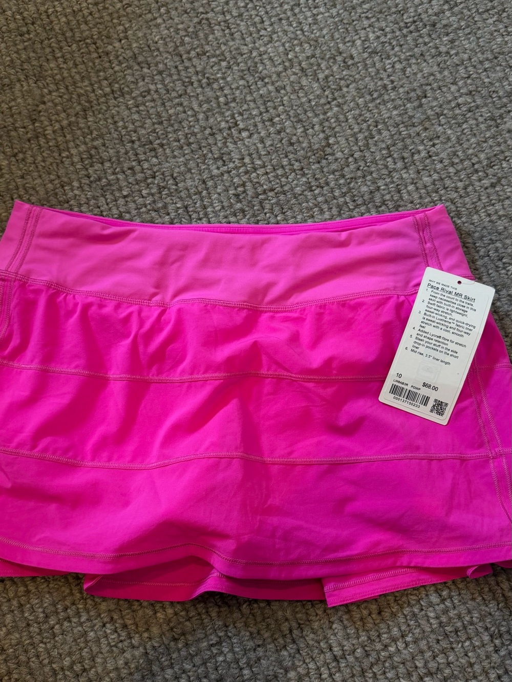 Lululemon Pace Power Pink Athletic Skort - Performance Tennis & Running Shorts